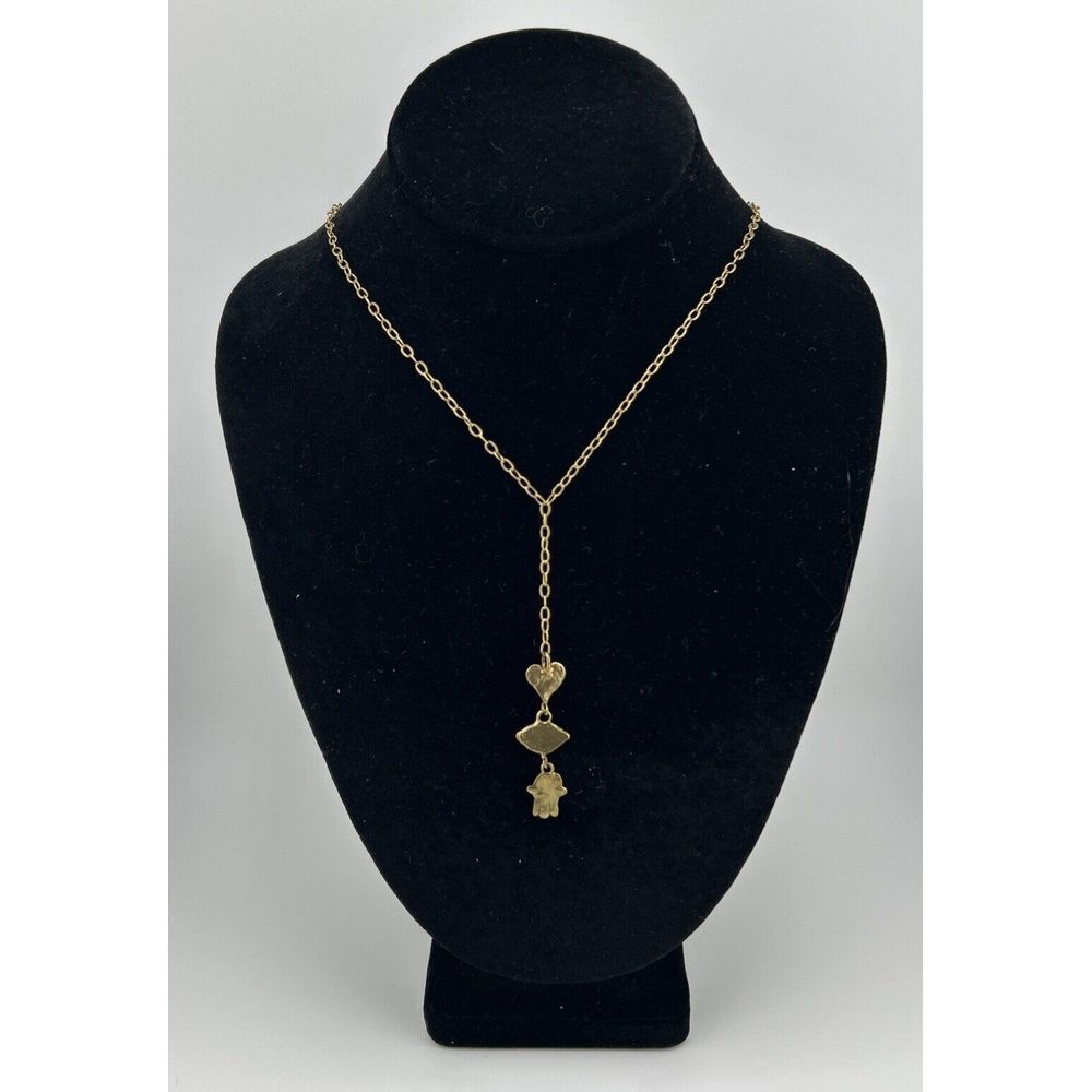 Emilie Shapiro for Johnny Was ~ Heart, Fan, Hamsa Lariat Necklace - Charm Lariat